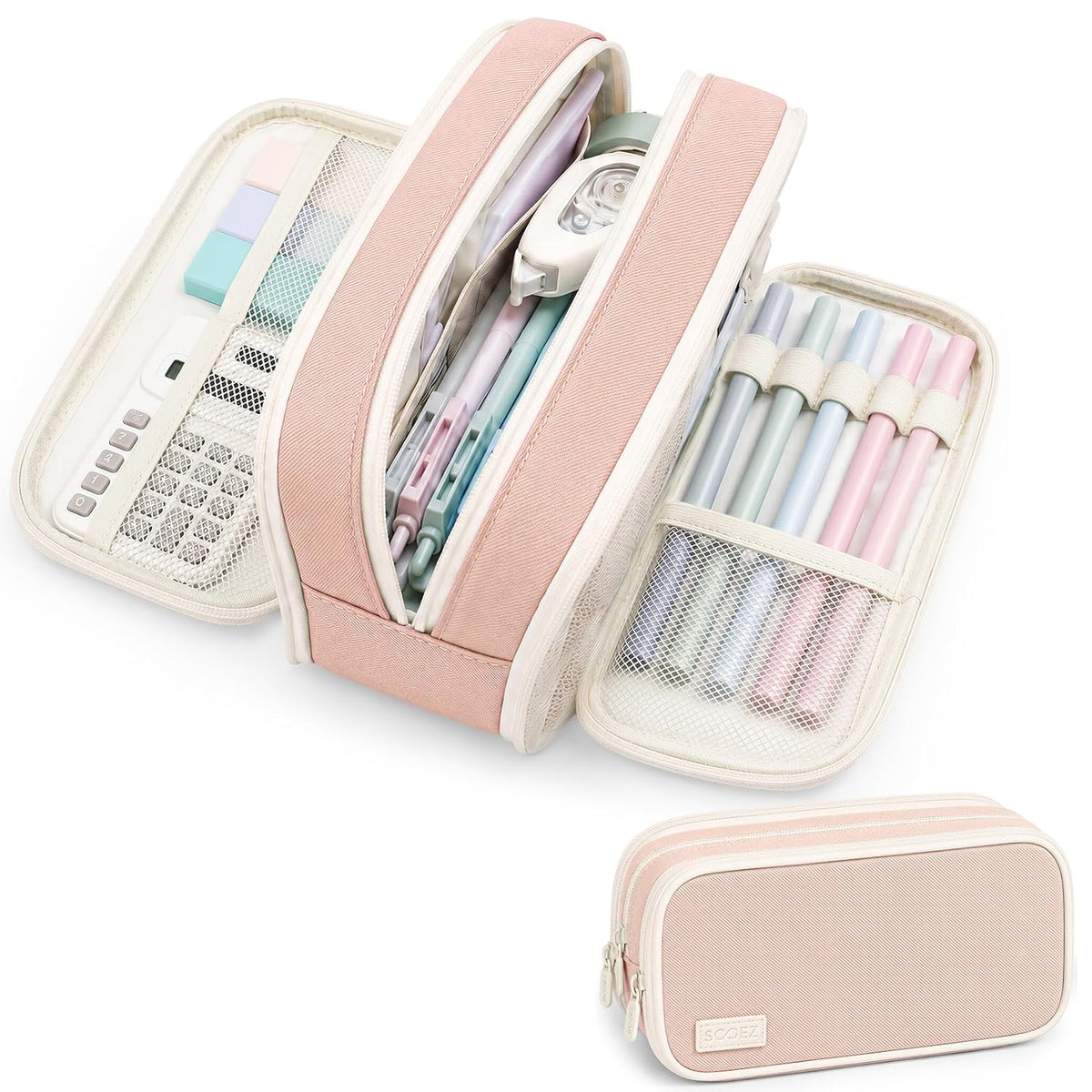 Sooez Large Capacity Pencil Case Pouch, Cute Pencil Pouch Pencil Bag