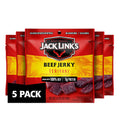 Jack Link's Teriyaki Beef Jerky Multipack - (5 Pack) 0.625 oz Bags - Ready to Eat Real Meat Protein Snacks - 7g Protein per Serving - Made with 100% Real Beef
