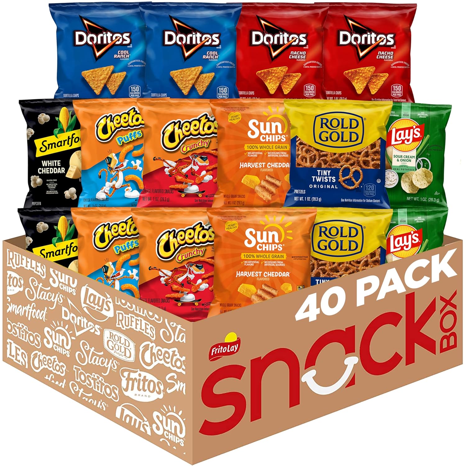 Frito-Lay Fun Times Mix Variety Pack, 2.37 Pounds, (Pack of 40)