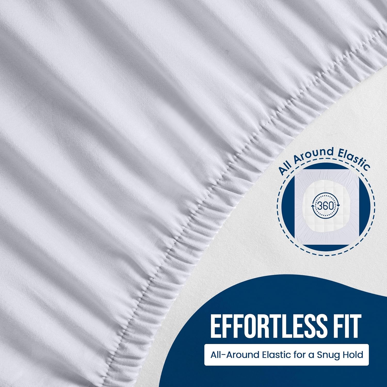 Twin Size Mattress Protector Waterproof, Premium 200 GSM Terry Mattress Cover, Soft & Breathable Bed Cover, Fitted Sheet Style Stretchable Deep Pockets 15" by Utopia Bedding (White)