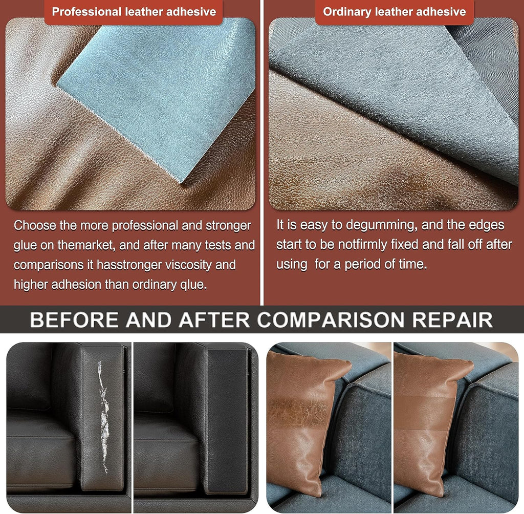 Besezx Leather Repair Patch Tape Kit, Self Adhesive Leather Repair for Furniture, Couch, Sofa, Car Seats,Office Chair,Vinyl Repair Kit.3.1inx60in