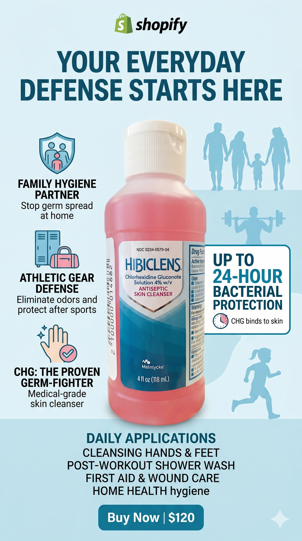 Hibiclens 18598 Antiseptic/Antimicrobial Skin Cleanser