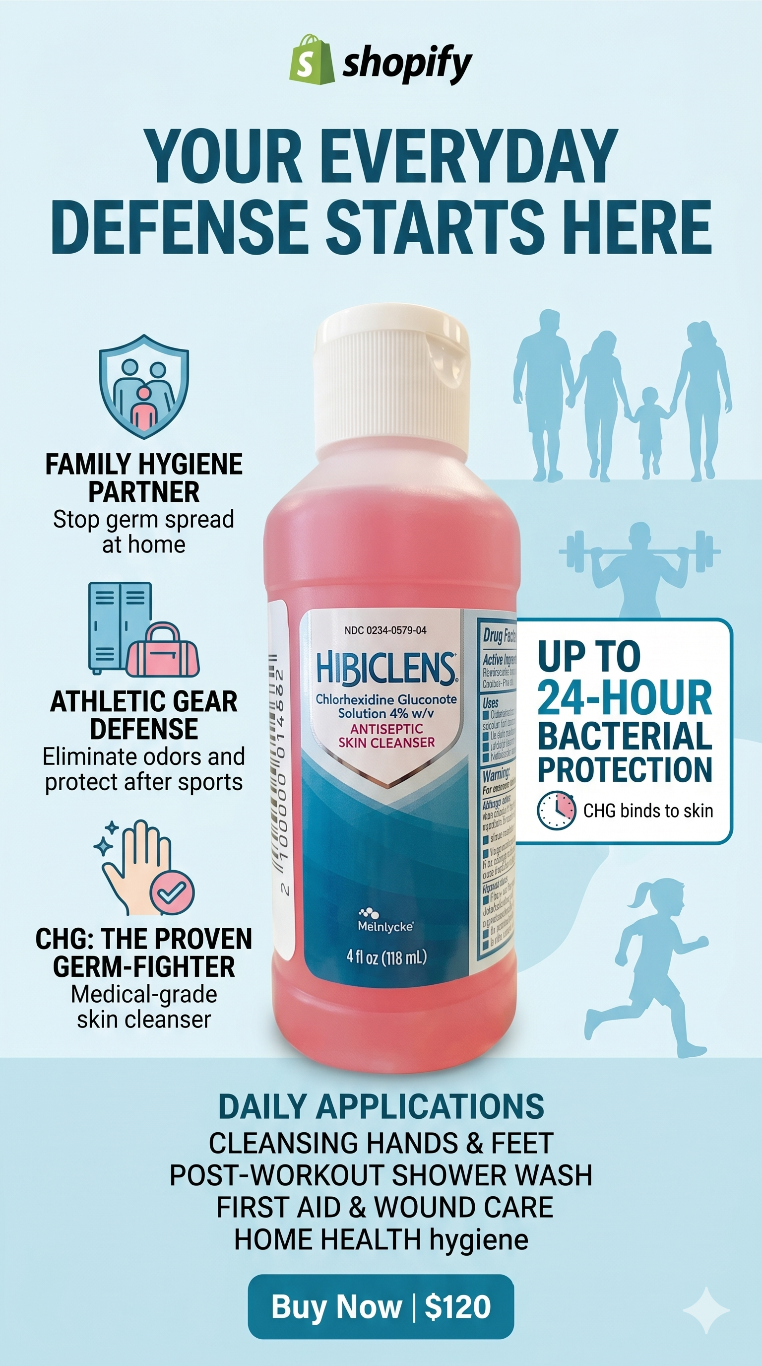 Hibiclens 18598 Antiseptic/Antimicrobial Skin Cleanser